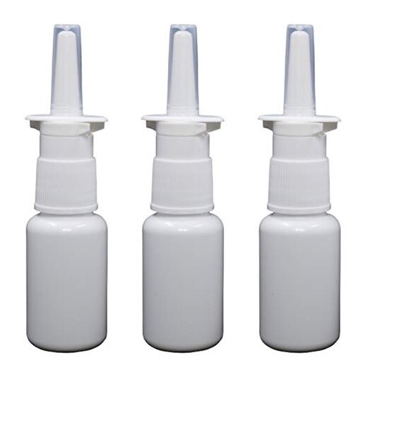 Pharma-Quality Empty Nasal Pump Sprayers, 20ml (2/3rds oz) 3-Pack