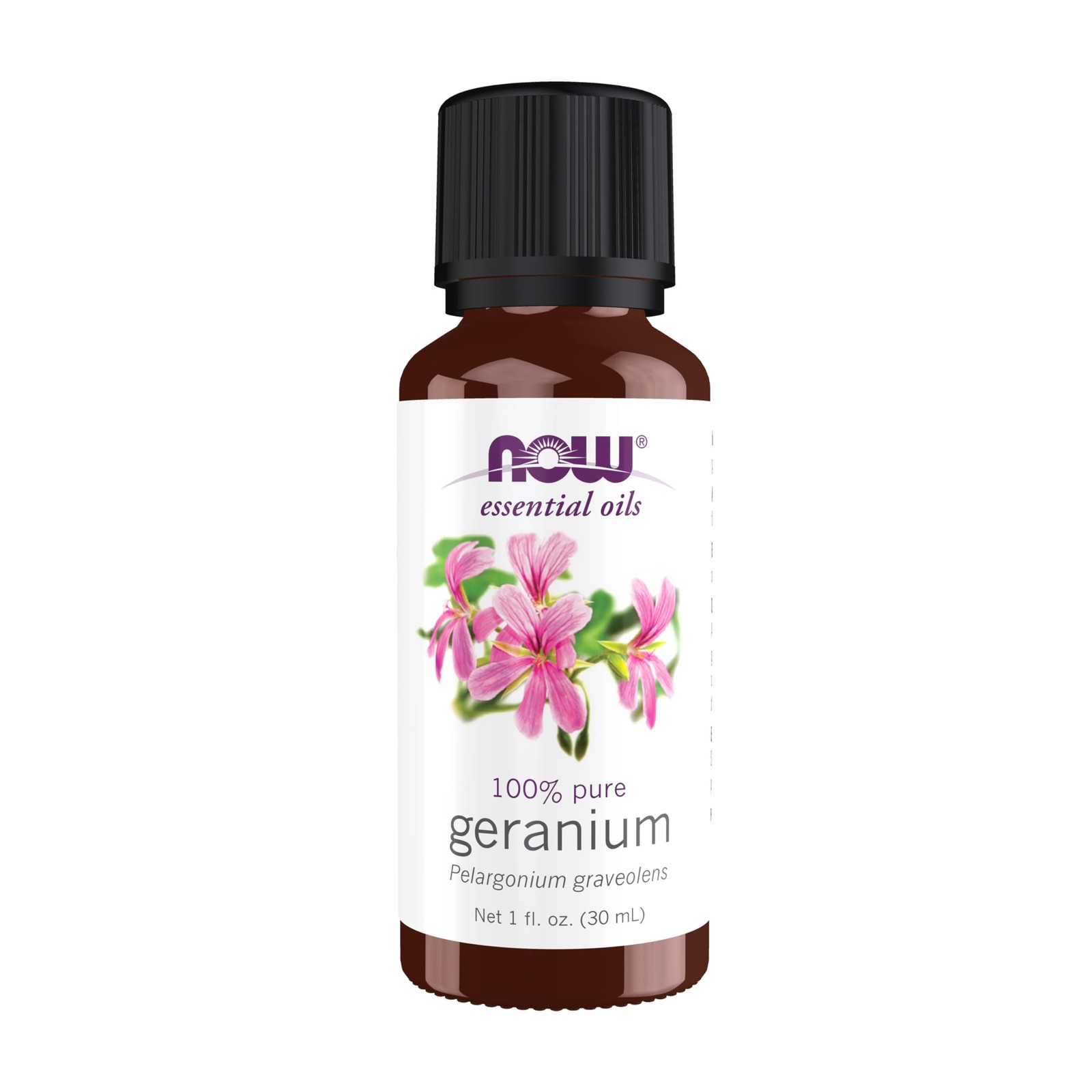 Essential Oil Geranium Undiluted Steam Distilled 1 fl oz Amber 7552 Oils