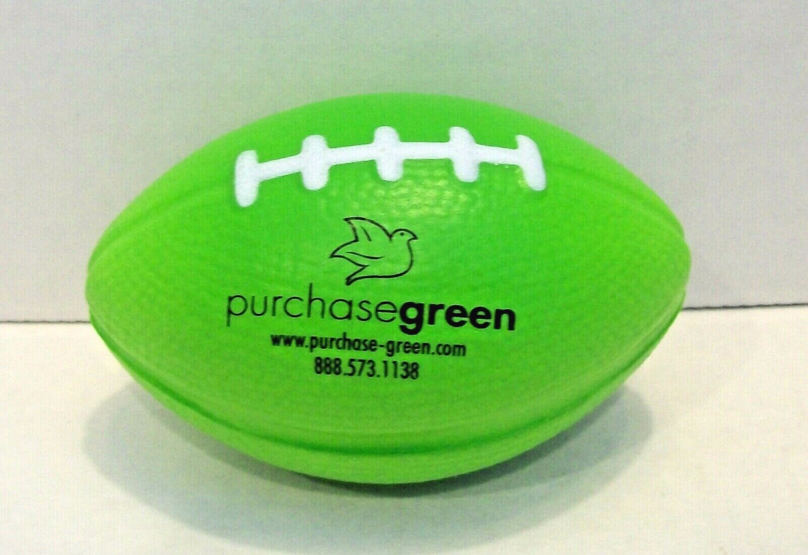 Green Football Shaped Stress Ball Athlete Coach Novelty W@W!
