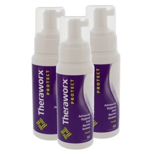 3 Theraworx Protect Advanced Hygiene And Barrier System Foam, 3.4 Fl Oz ea