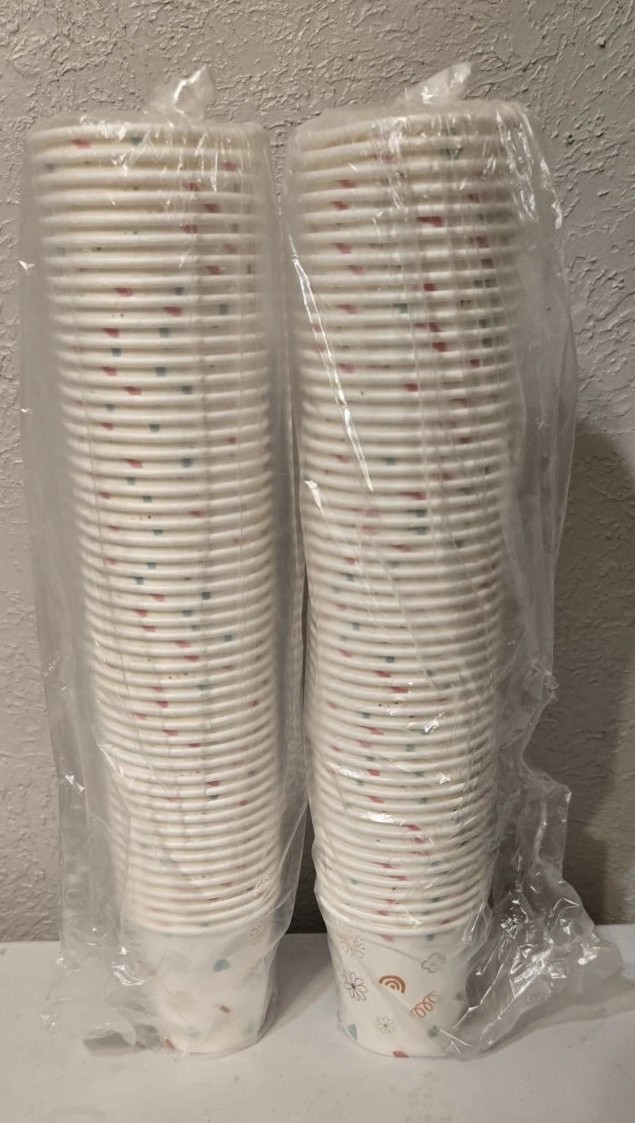 Paper Cups 100 Count Cups Mouth Rinse Oral Care