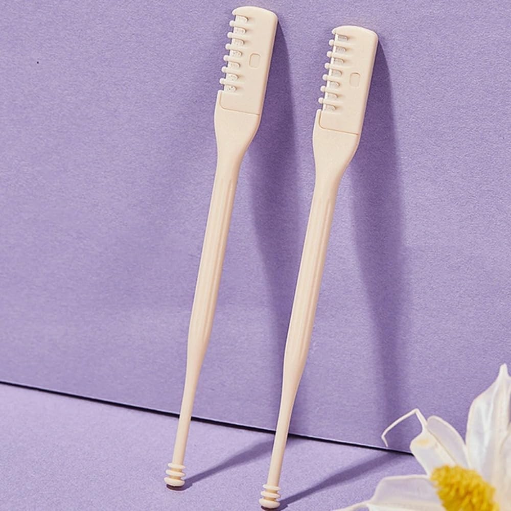 Qintreesify 2Pcs Manual Ear Nose Hair Trimmer for Women/Men, Portable Personal T