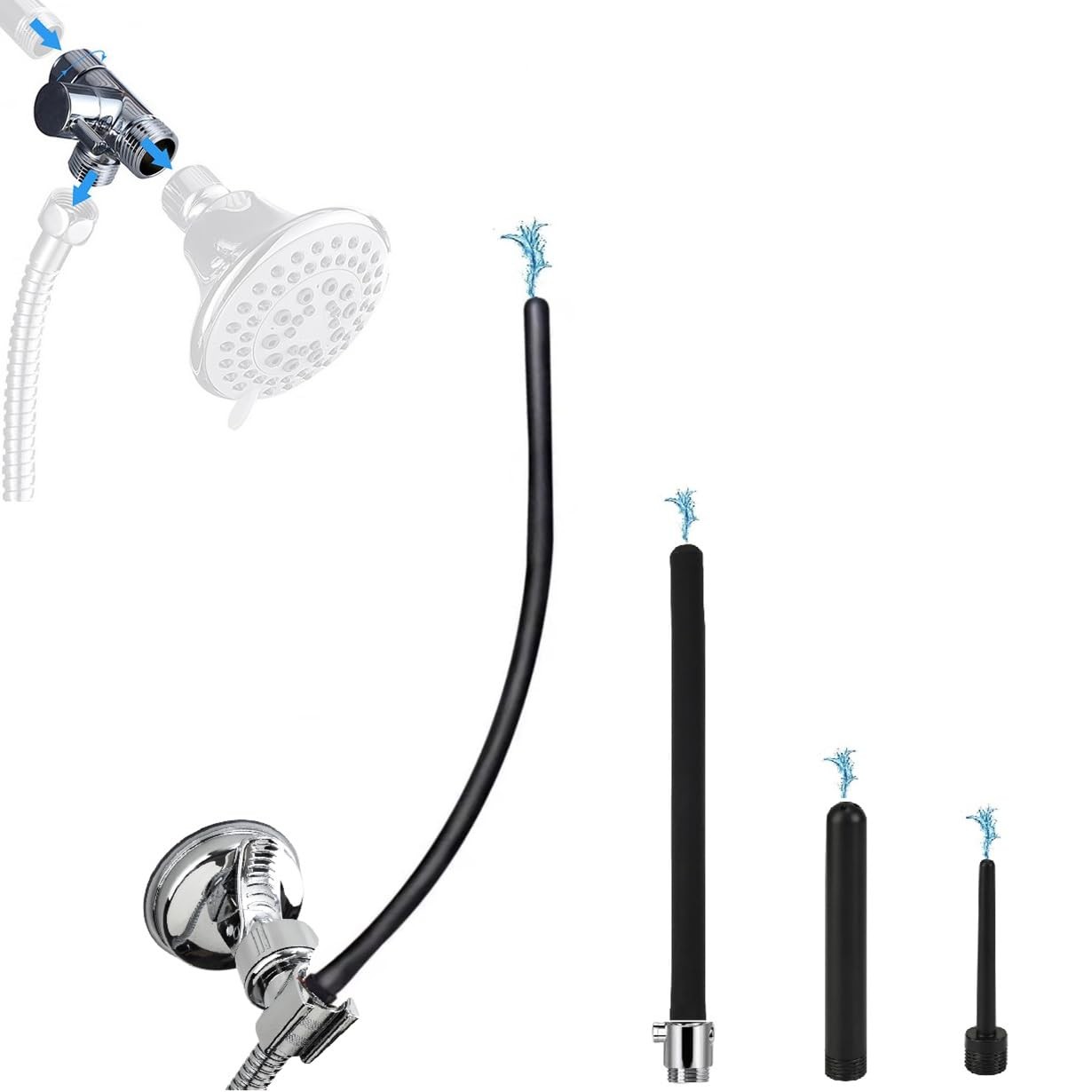 Shower Enema System with 79 Inch Hose, 3Way Diverter, Shower Douche for Men a…