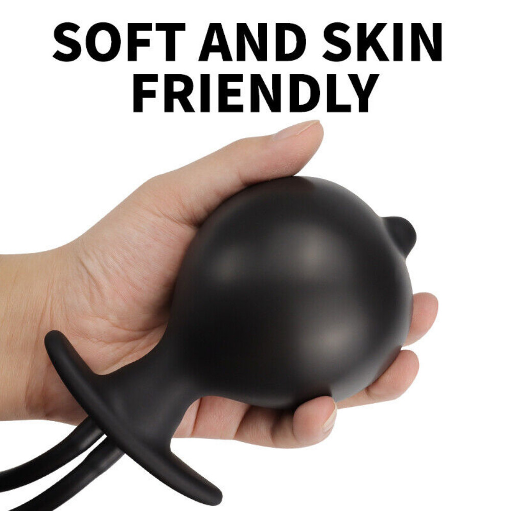 Inflatable Colon Cleanser Shower Enema Douche Nozzle Silicone Anal Cleaner Women