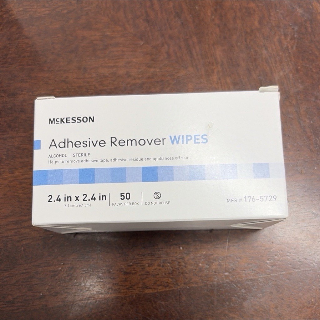 McKesson Adhesive Remover Wipes Alcohol Sterile 2.4″ x 2.4″ 50 Ct 176-5729