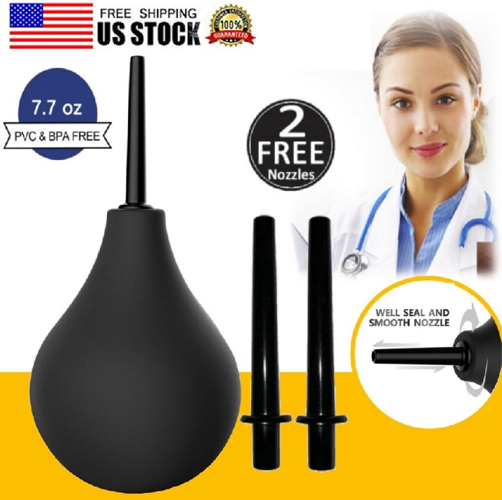 Douche Anal Bulb Vaginal Colonic Enema Irrigation Rectal Cleaner Anal + 2 Tube