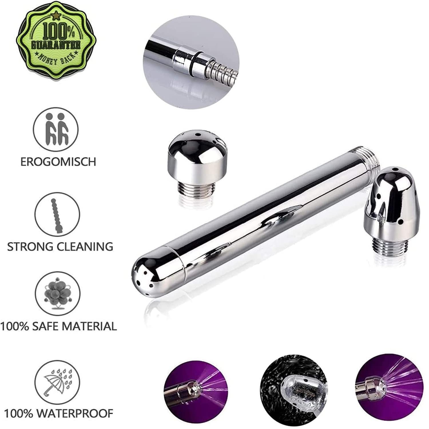 3-in-1 Shower Douche Kit with 3 Heads, Regulator & 59″ Hose – Cleansing System