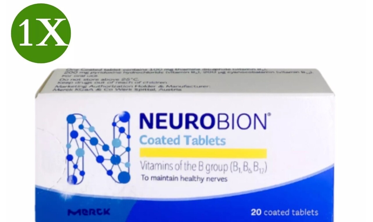 1X Neurobion – Vitamin B1, B6, B12/ , Numbness & Tingling -20 Tablets