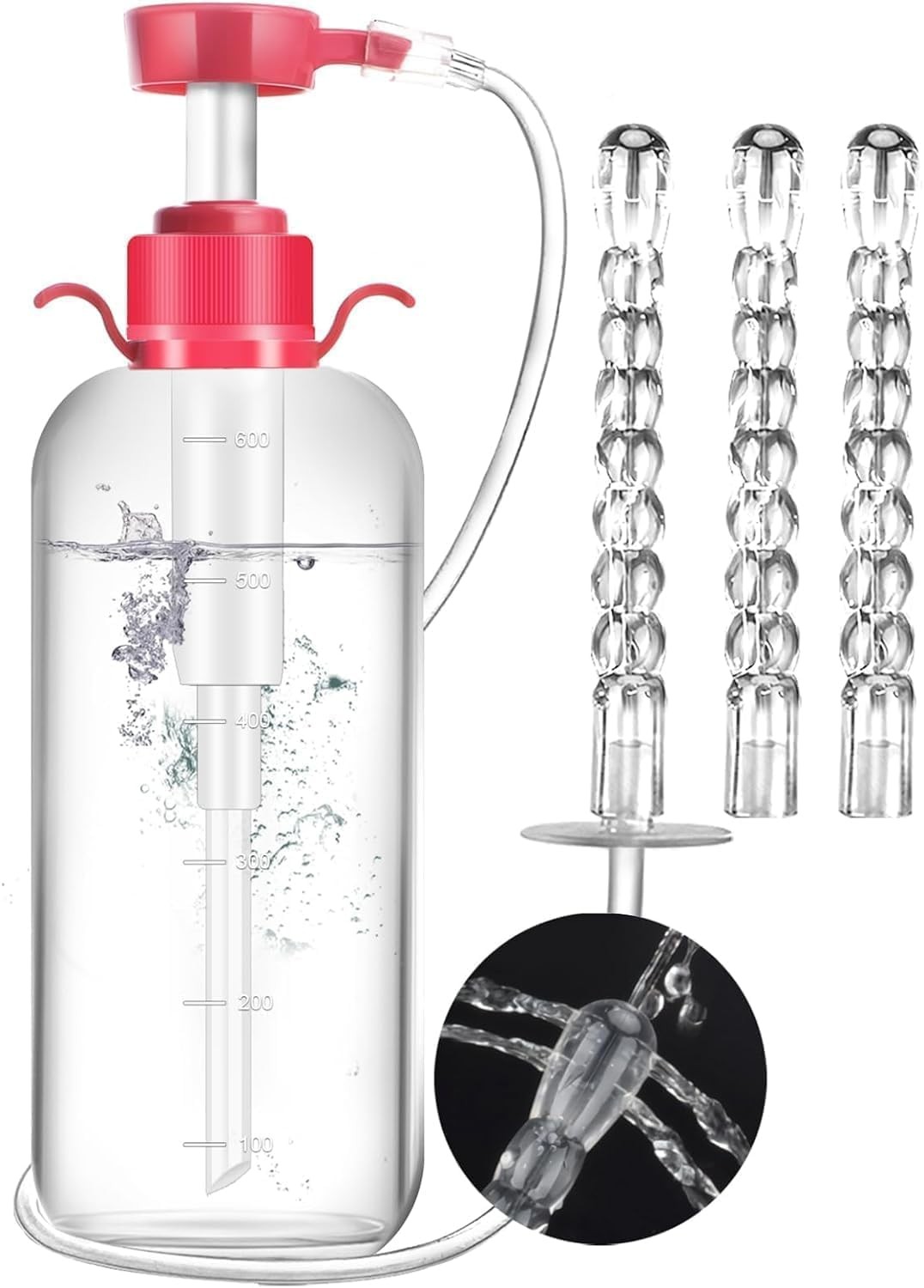 Enema Kit Douche for Women – Enema Bottle Douches for Men Anti Back-Flow with 3