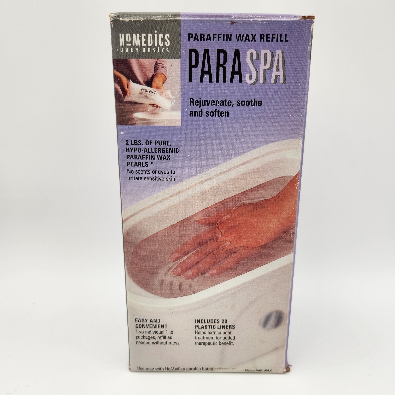 Open Box Homedics Body Basics ParaSpa Paraffin Wax 2 LBS Refill with 20 Liners