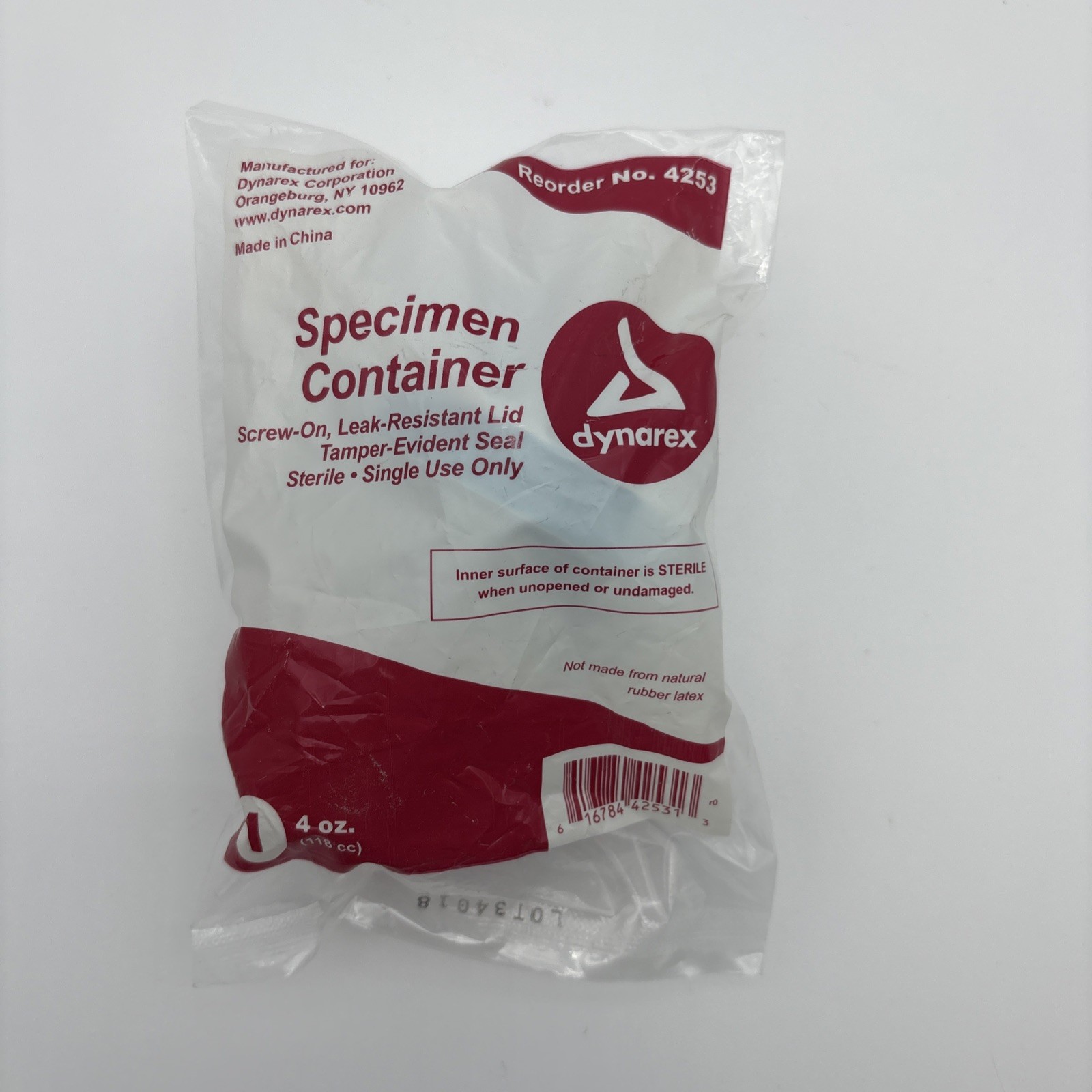 60 SPECIMEN 4oz CUP CONTAINERS With SCREW TYPE LID And ID LABEL STERILE CUPS.