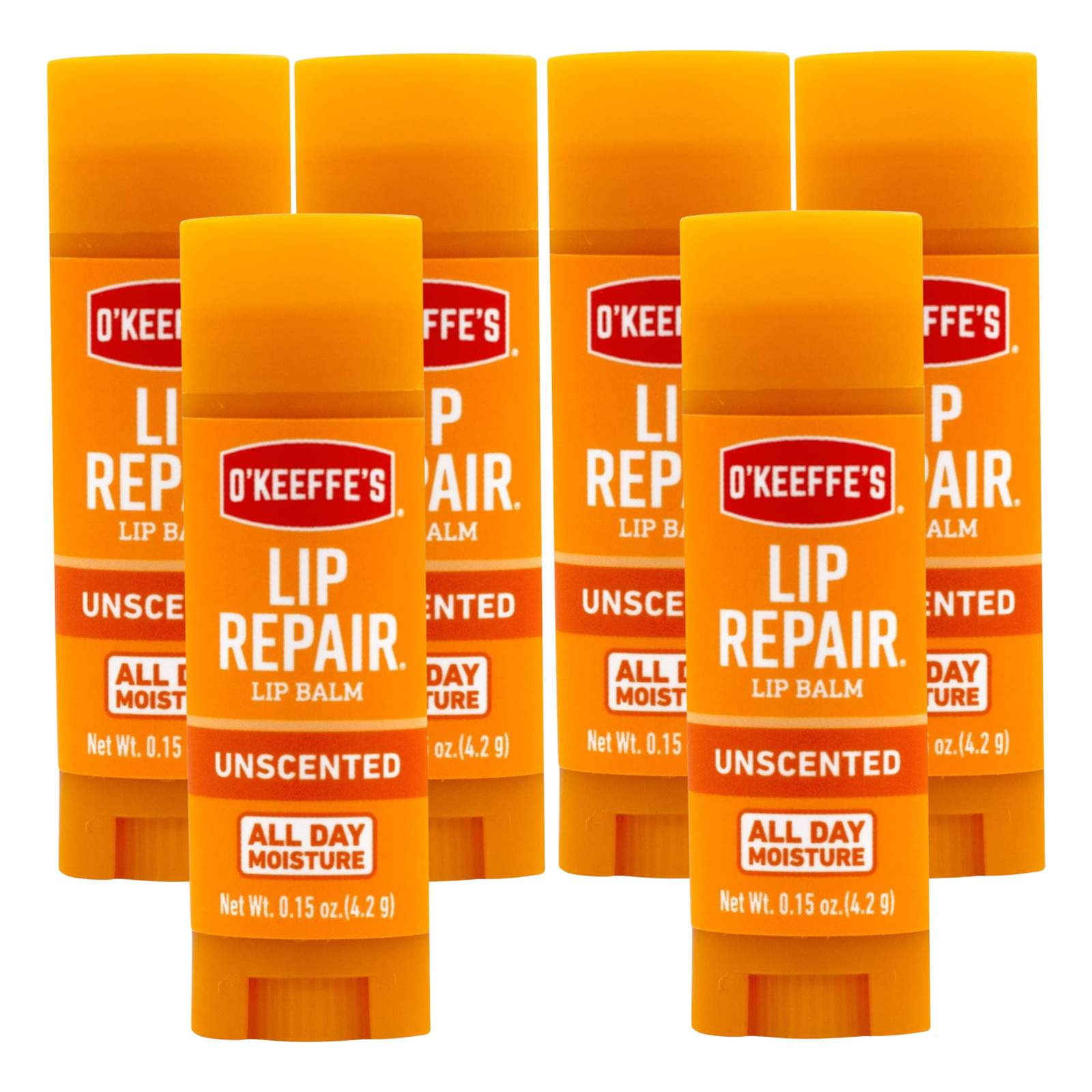 O’Keeffe’s Lip Repair Unscented Lip Balm: [6-pack] K0700102-1
