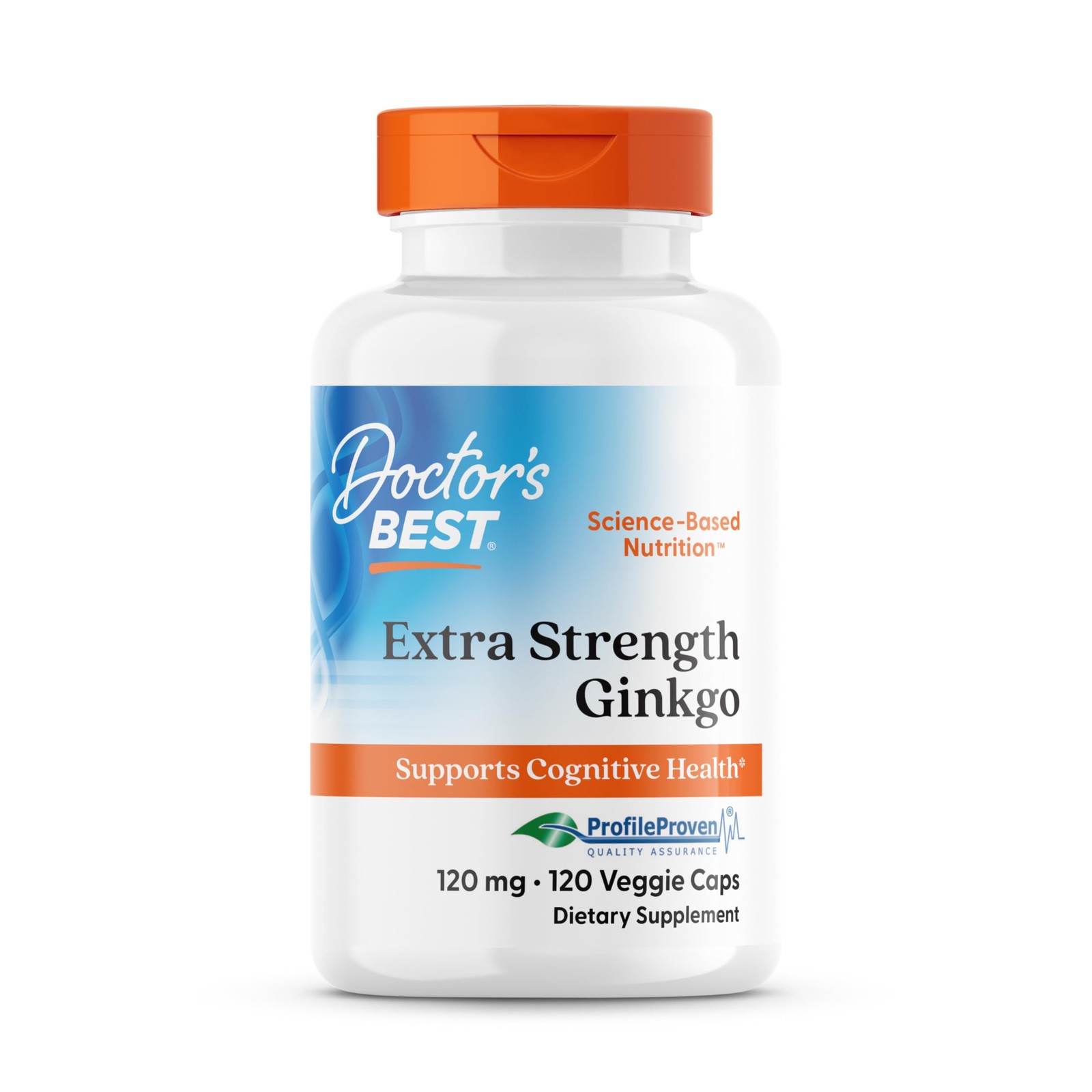 Ginkgo Biloba 120mg Brain Supplement Memory Focus 120 Count Doctor s Best