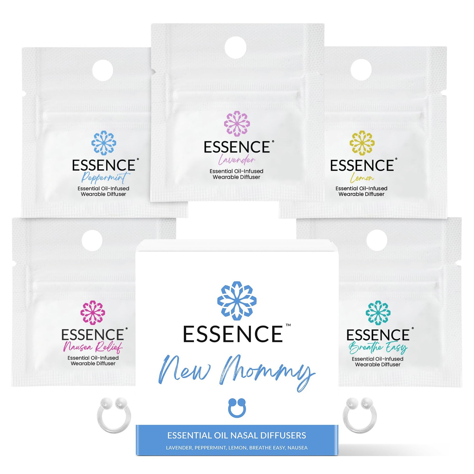 Nasal Diffuser Essential Oil Silicone Nose Rings Morning Sickness Essence Mommy