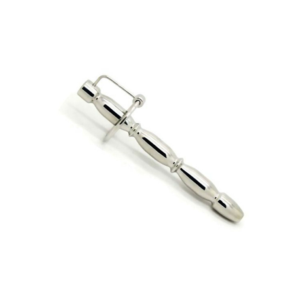 Thumper Penis Plug and G Ring – Surgical Steel 5.5″ Hollow Male Urethral Plug