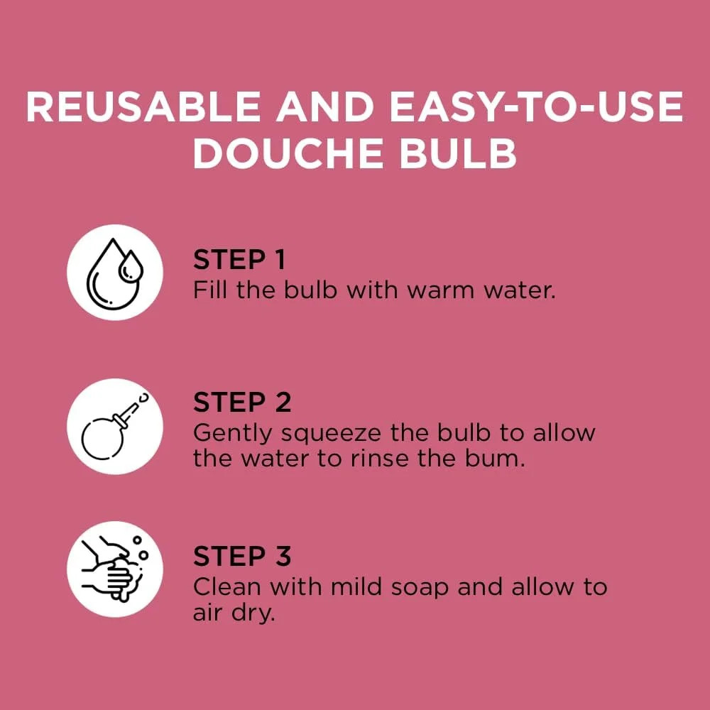 Pure for Men Bum Bulb | Anal Douche Kit with Detachable Tip | Reusable Enema, Ea