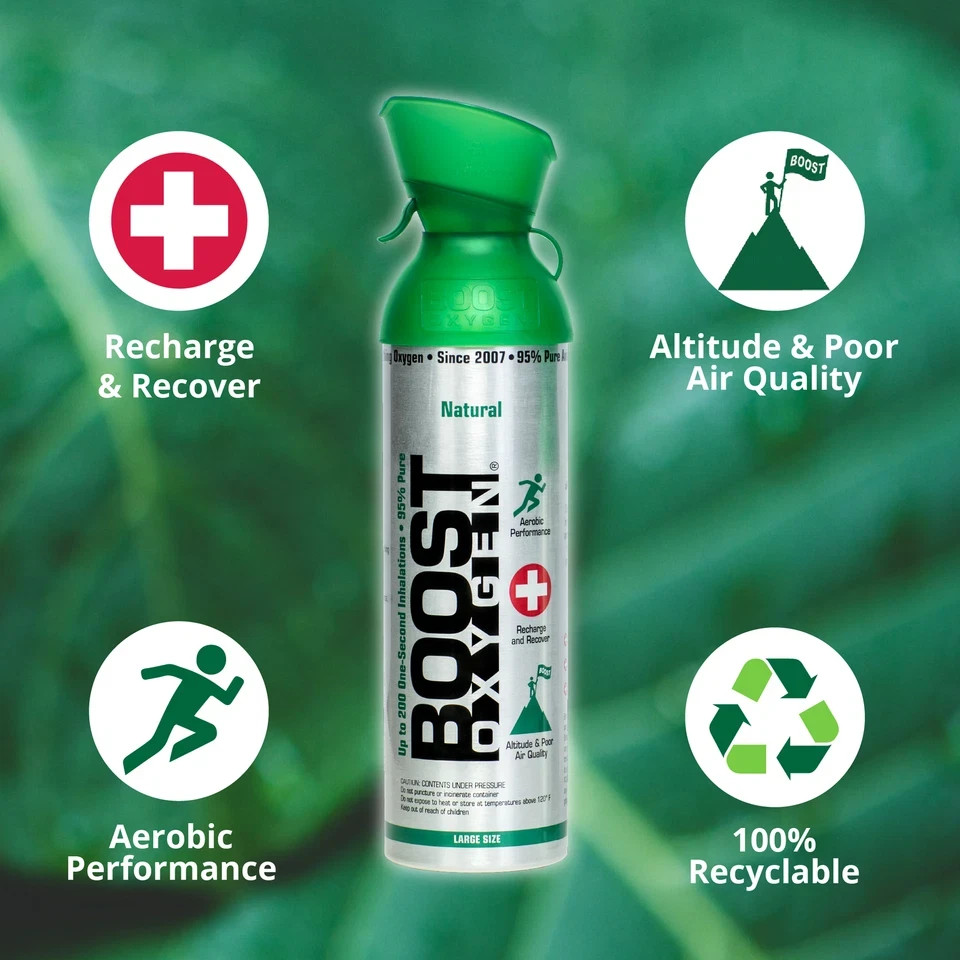 Boost Oxygen Supplemental Oxygen – 10 Liter – Natural Aroma – 6 Pack
