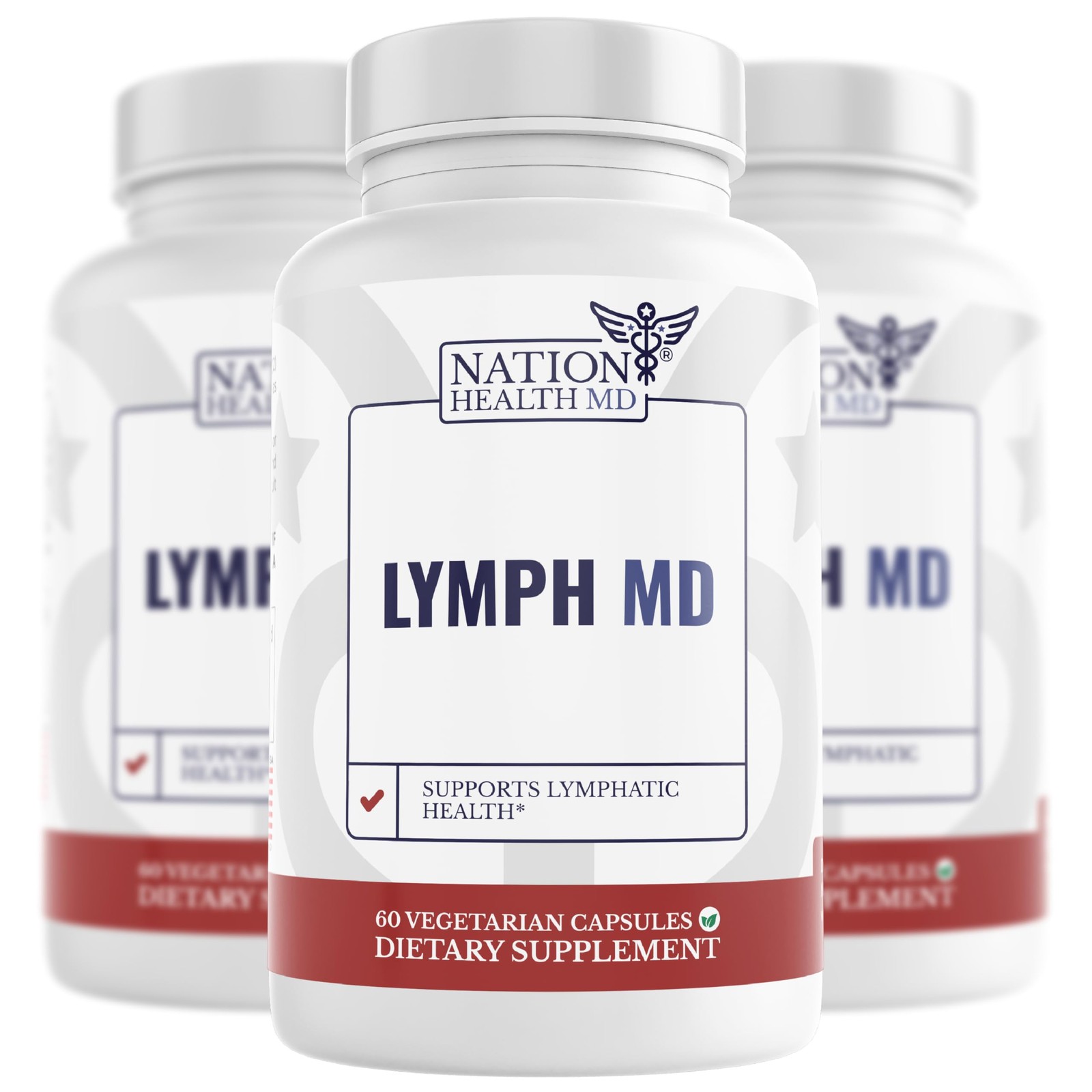 Lymphatic Drainage Supplement Lymph System Support 60 Count Pack NATION HEALTH