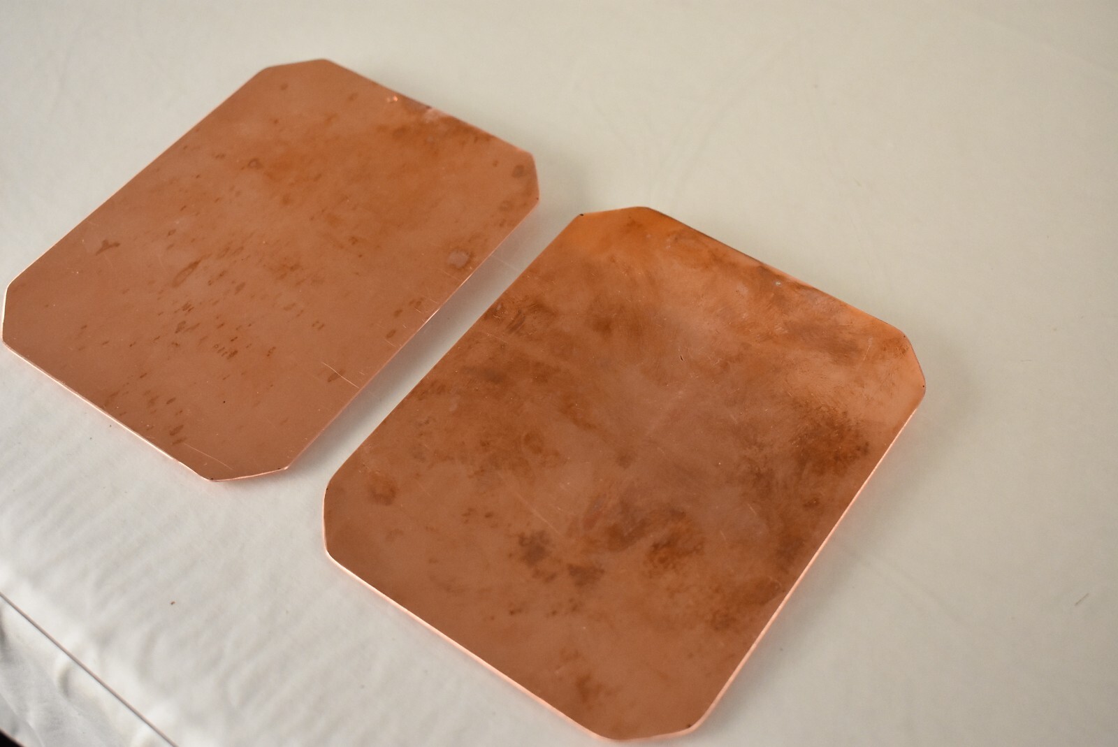 Pair Heavy-Gauge Copper Rife Machine Foot Pads for GB4000 and Others