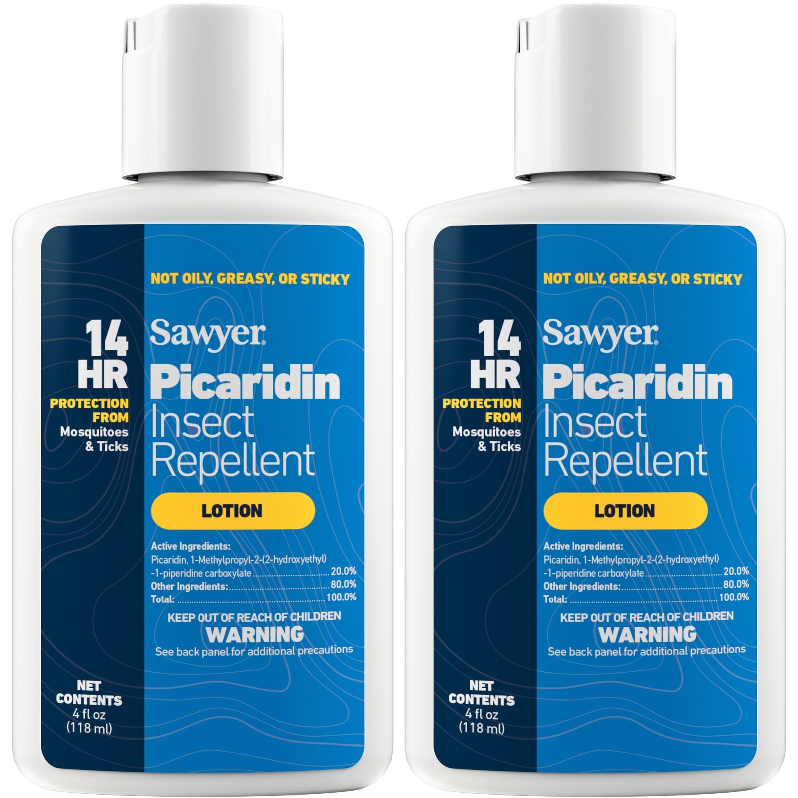 Picaridin Insect Repellent Lotion 4 Fl Oz Pack of 2 Sawyer Products SP5642 Twin