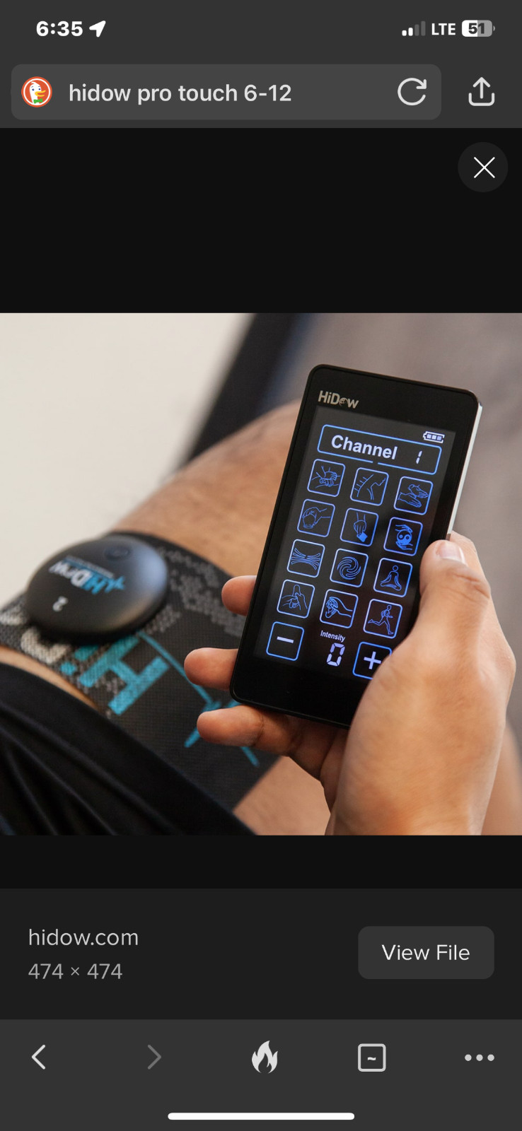 HiDow Pro Touch Wireless 6-12 premium wireless electronic muscle stimulator/TENS