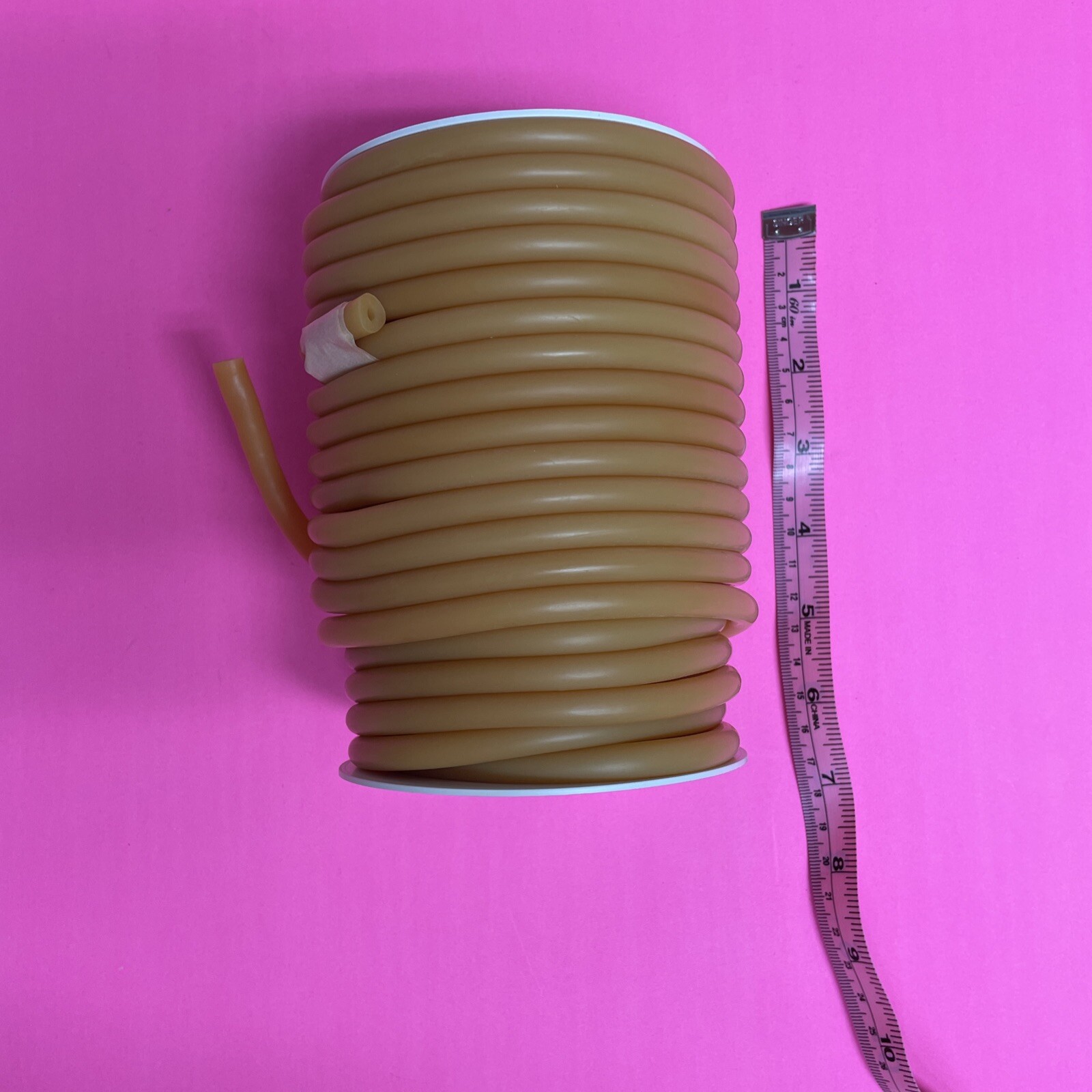 Natural rubber tubing 50 feet non continuous 1/8 x 3/32 Amber