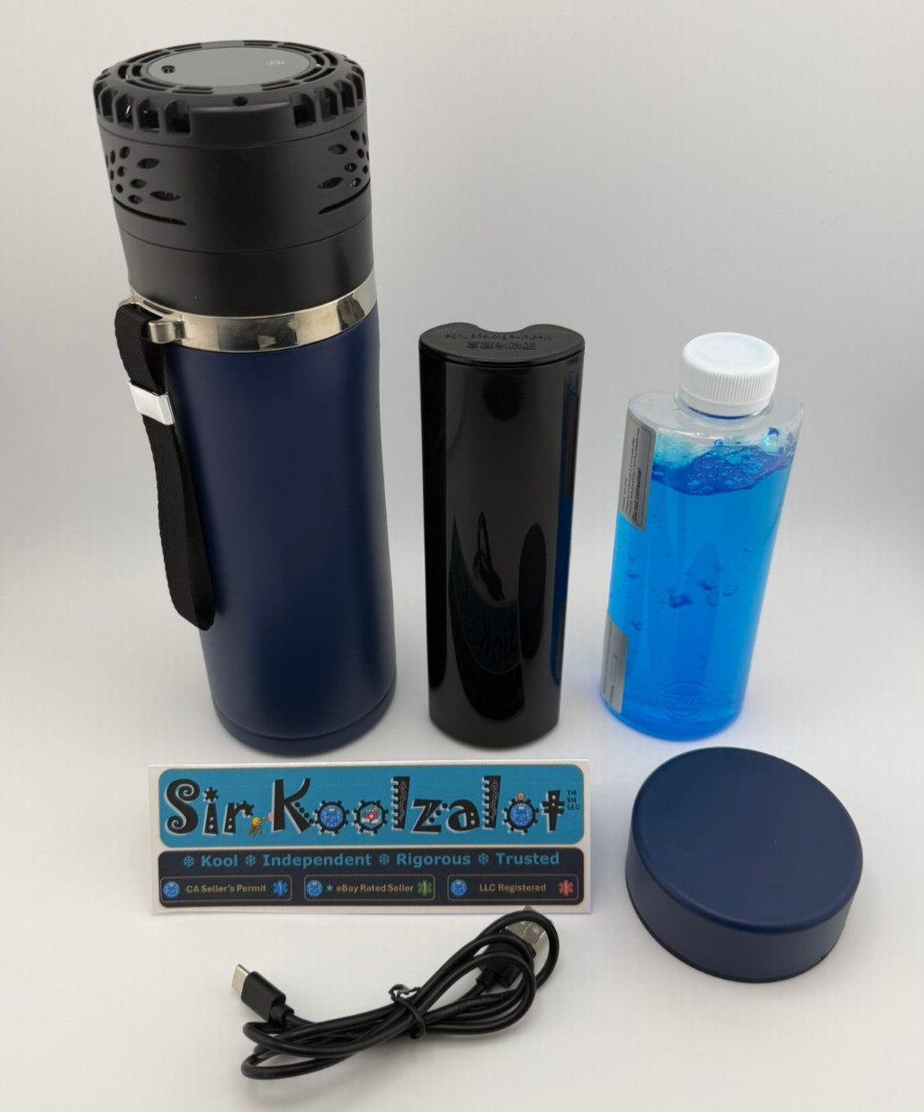 SC019-1 Electric Travel Cooler w/ Gel Kit (BLUE) with Adj Temp (QC Tested)
