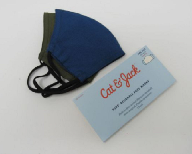 NEW Cat & Jack Kids’ 2 Pack Fabric Cloth Face Coverings One Size