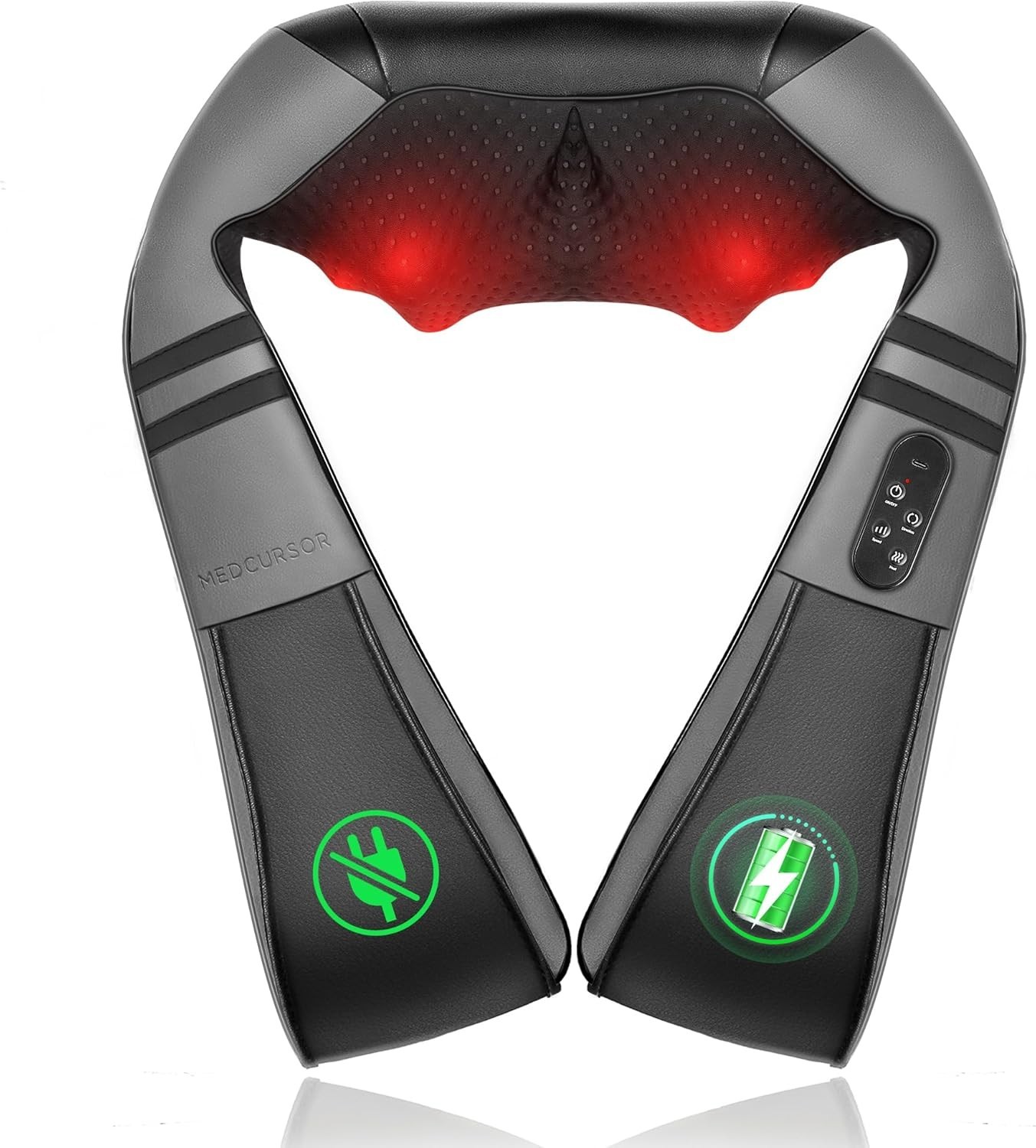 Medcursor Neck Rechargeable Massager with Heat for Pain Relief Deep Tissue