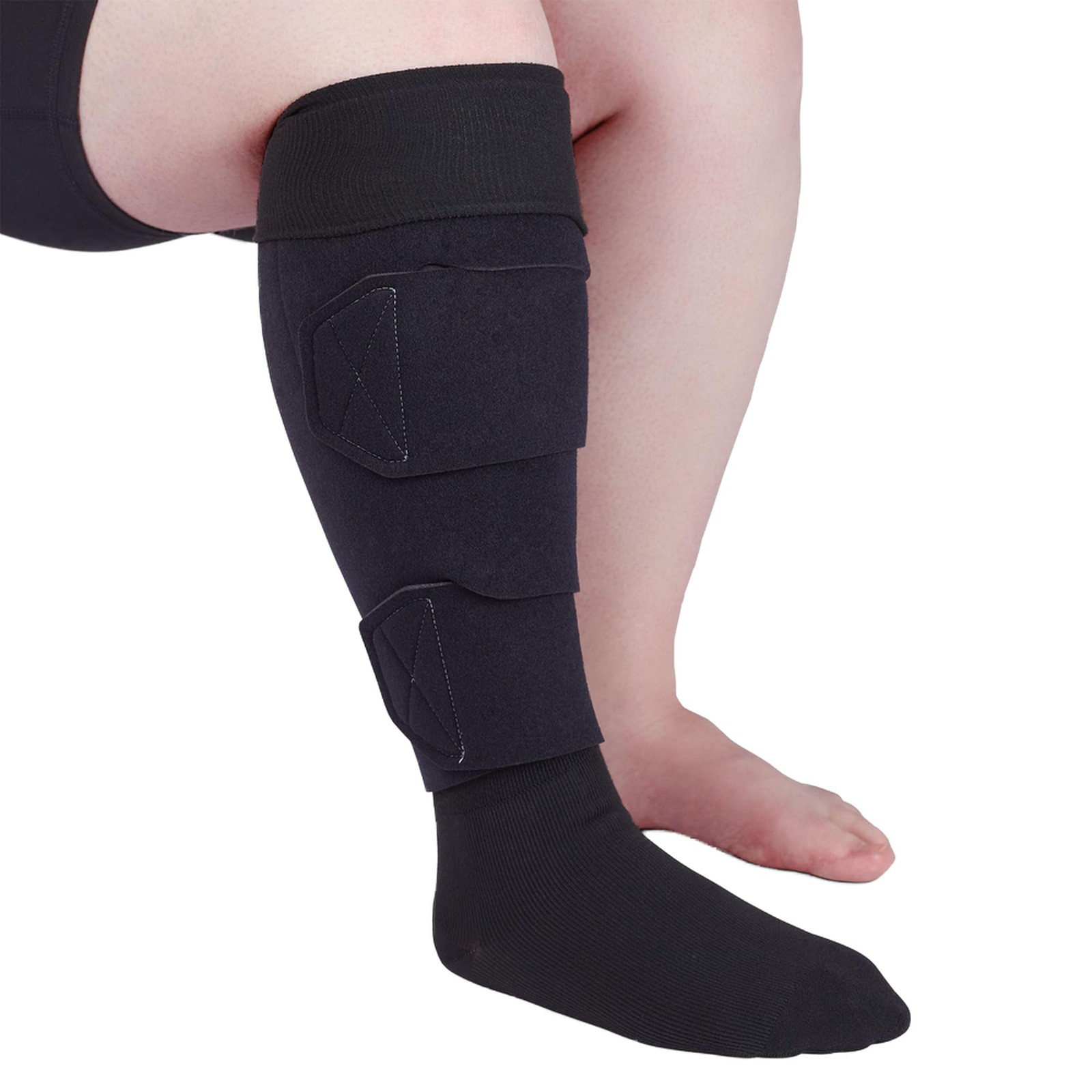 Compression Wrap Adjustable Lower Leg Support Flexible Hood Straps CircAid Easy