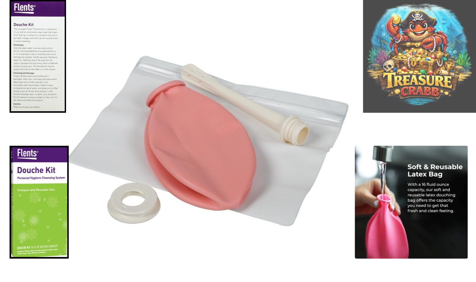 Lightweight Reusable Douche Kit with Leakproof Design – 16 oz Cleansing Bottle