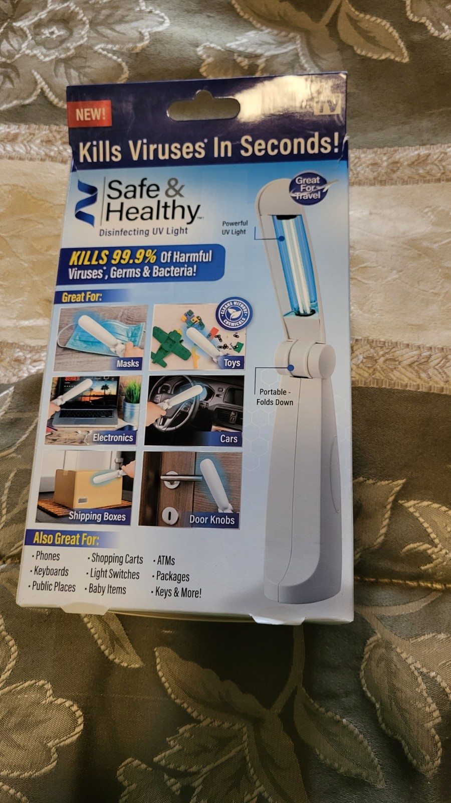 Safe and Healthy Disinfectant UVLight Kills 99.9% Germs, Viruses and Bacteria!
