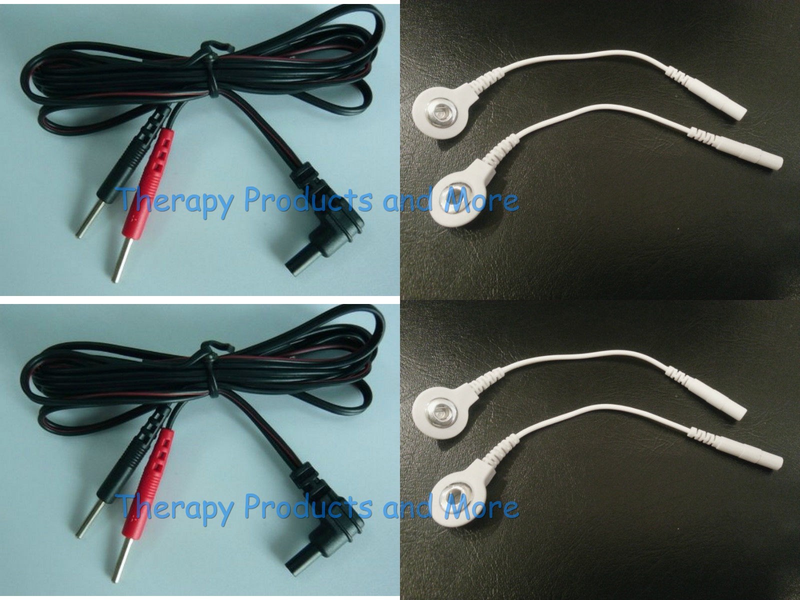 Replacement Electrode Cables-Use Snap or Pin Pads Compatible w/iReliev ET-7070