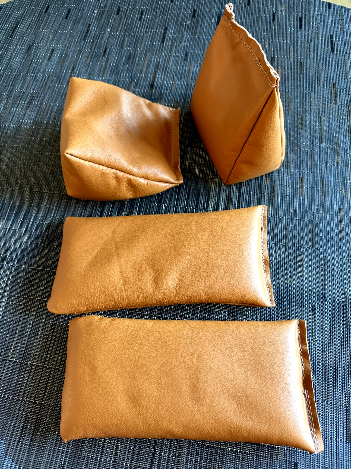 Physical therapy LEATHER wedge n rectangle rice bags for Schroth scoliosis 4pcs