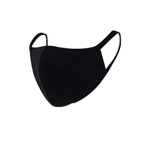 Brand Adiyy 10pcs Black Colour 100% Cotton 2 Ply Unisex Protective Face Mask