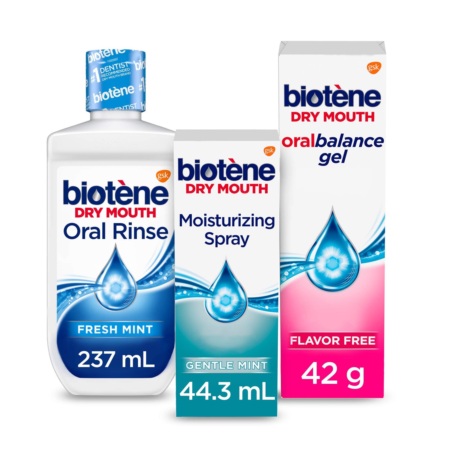 Biotene Dry Mouth Management Oral Rinse Spray Gel 1 Kit Moisturizing