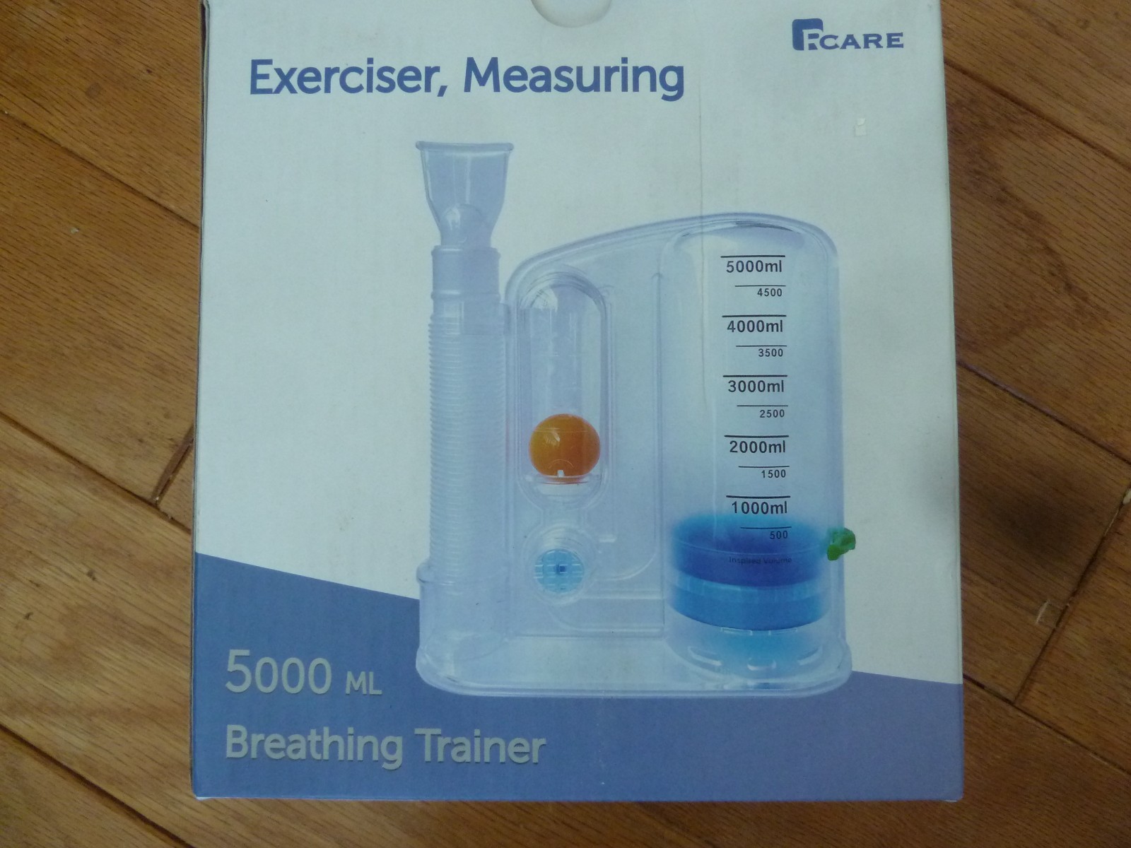 RCare Exerciser Measuring 5000mL Breathing Lung Trainer for Adults