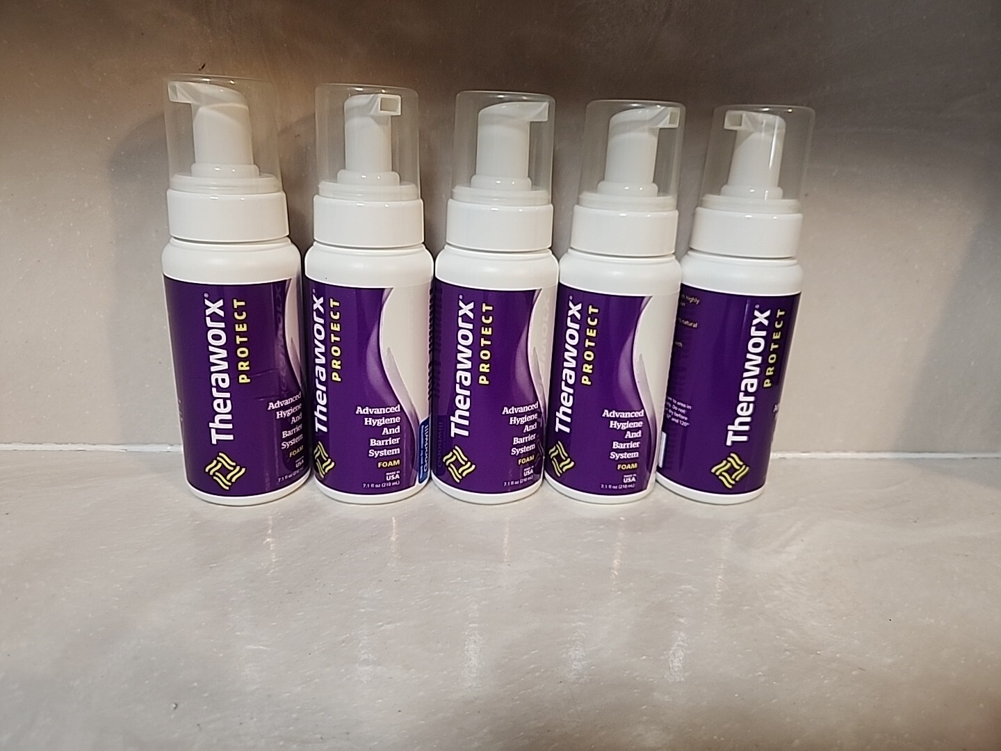 (5 pack) Theraworx Protect Advanced Hygiene And Barrier System Foam
