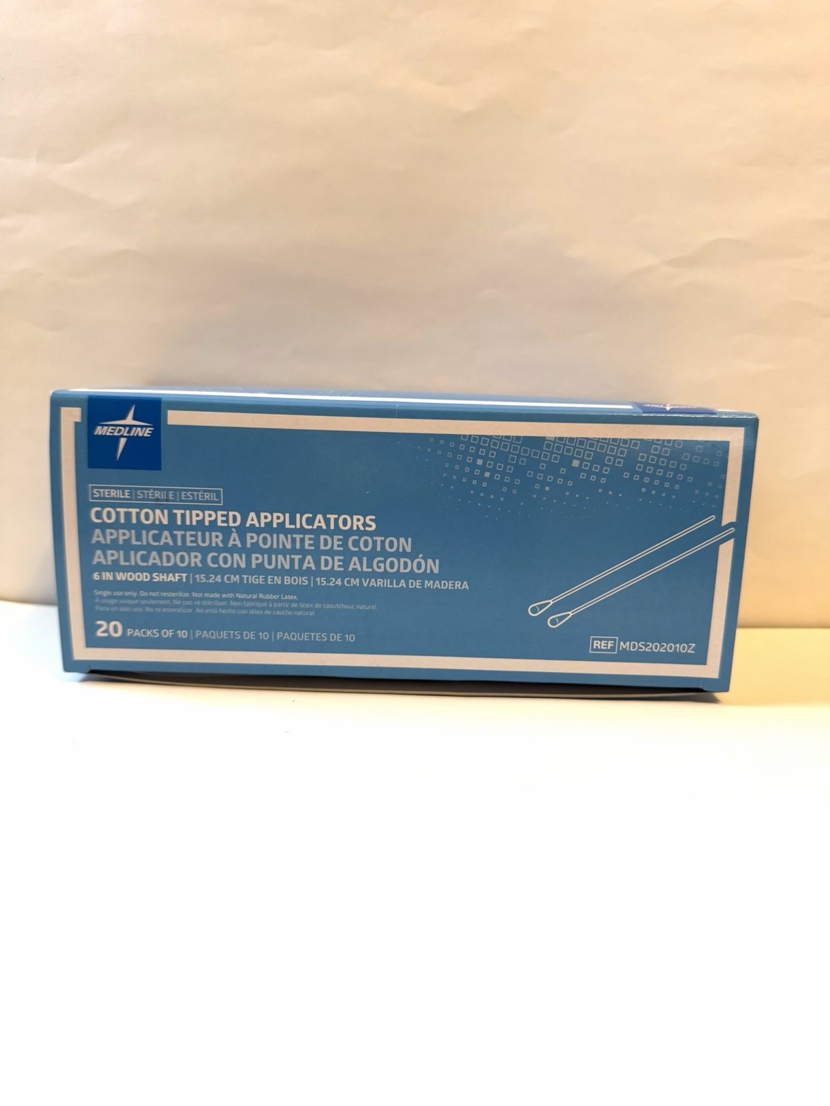 Medline Nonsterile Cotton-Tipped Wood Applicator, 6″ 200 Per Box. 2 Boxes.