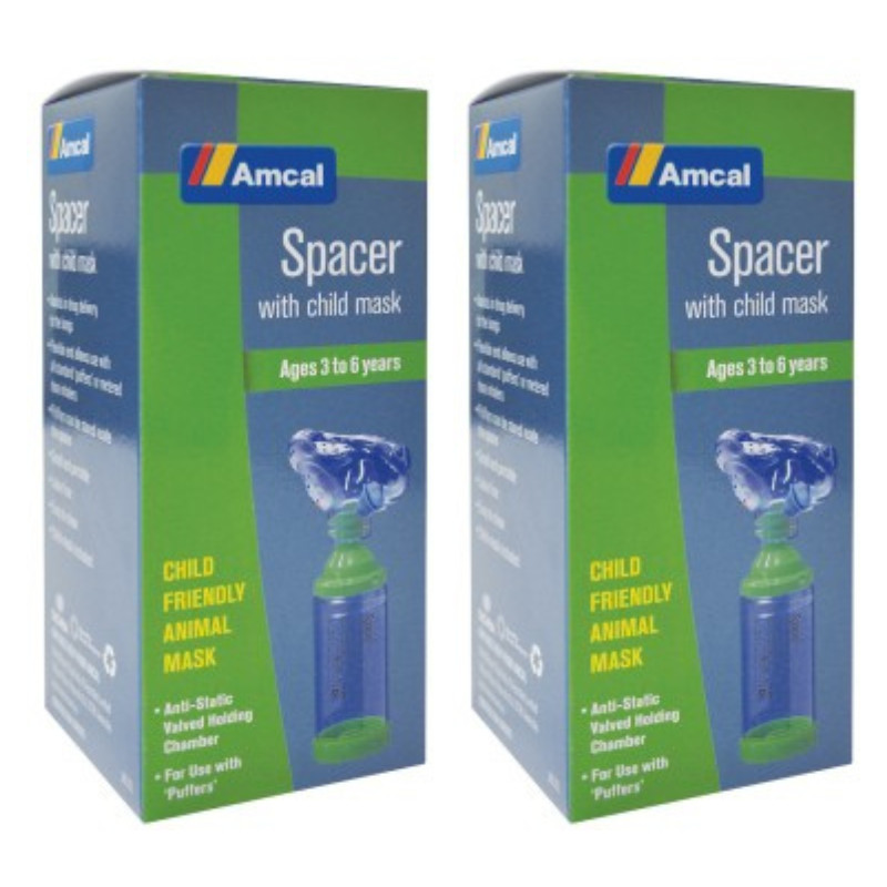 2x Amcal Spacer with Child Mask 3 to 6 years