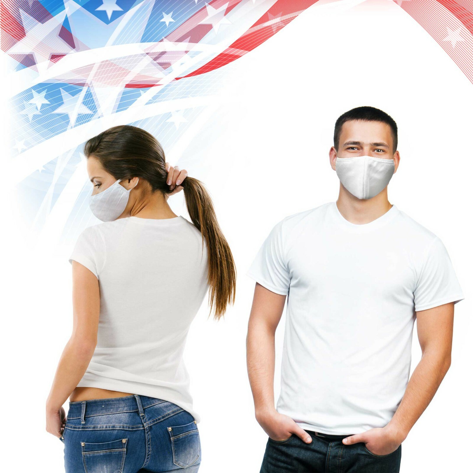 Face Mask Premium White Fabric Reusable Washable Cotton Face Mask (Pack of 10)