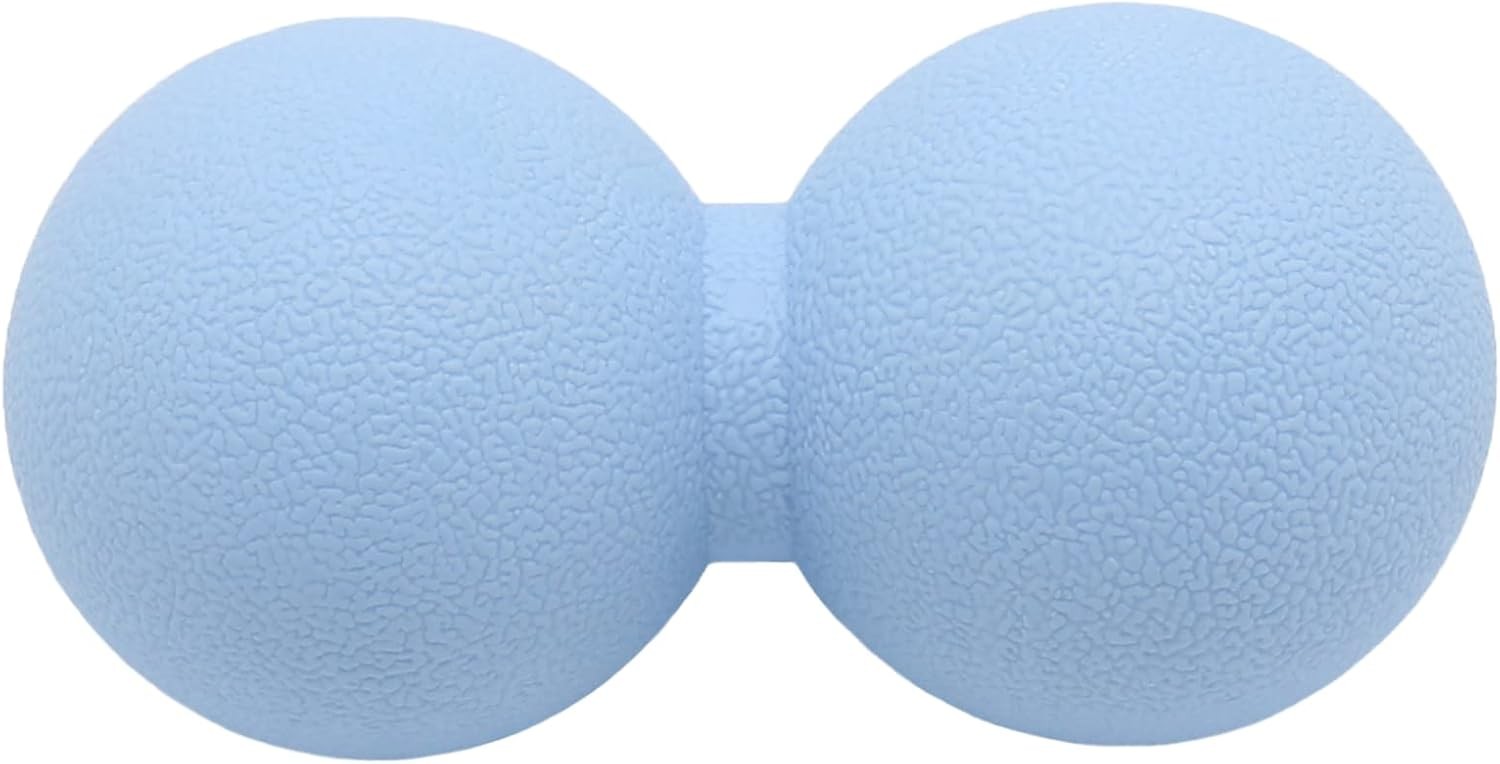 Hard Peanut Massage Ball, Double Lacrosse Ball. Deep Tissue Blue