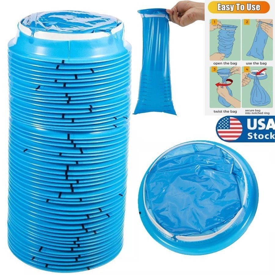 Vomit Bags for Car,5-50 Pack Emesis Bags – Travel Motion Sick Throw up Blue Bags