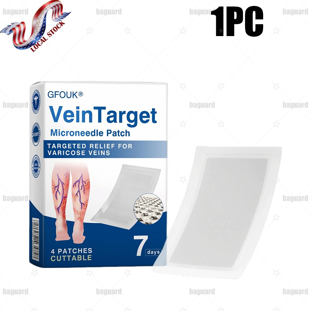 1-5Pcs NEW Vein Target Microneedle Patch Natural Ingredients Leg Care Patch US