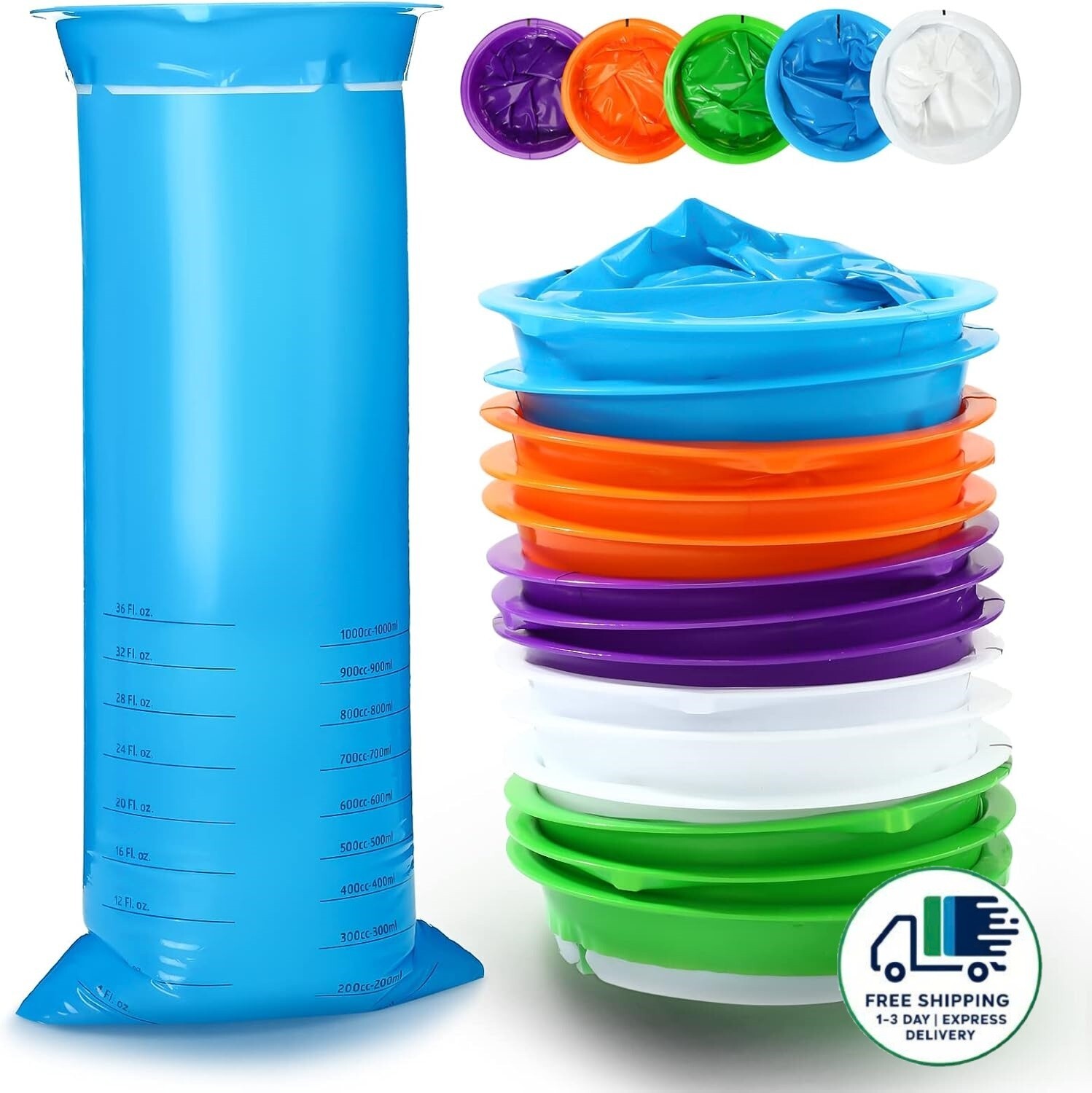 Bolsas desechables para vómitos, 50 unidades, 1000 ml, portátiles