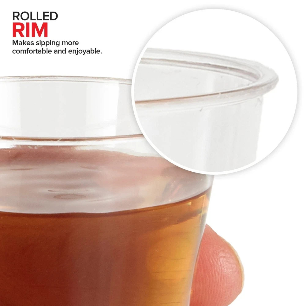 Shot Glasses 1.5 oz Clear Plastic Disposable 2000 Pack Stock Your Home Cups
