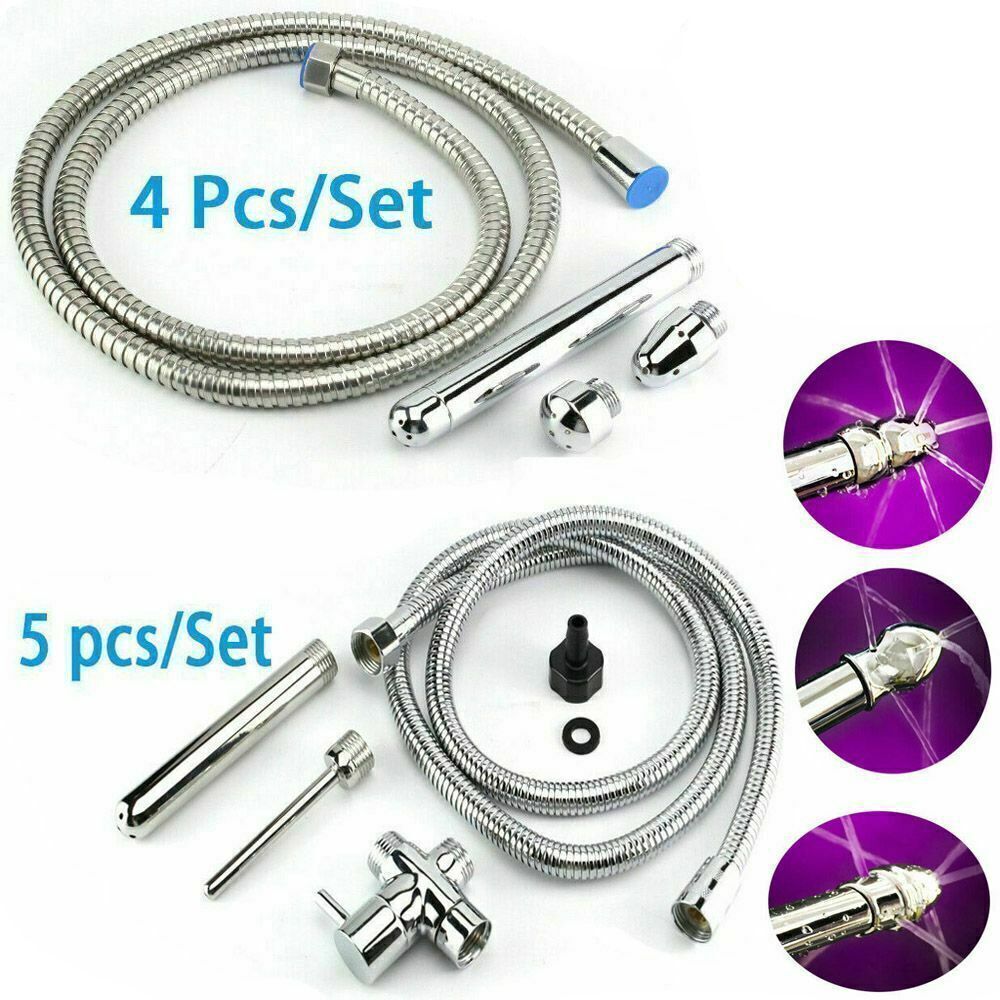 Metal Shower Cleansing Kit Vaginal Anal Enema Colon Douche Enema System Colonic