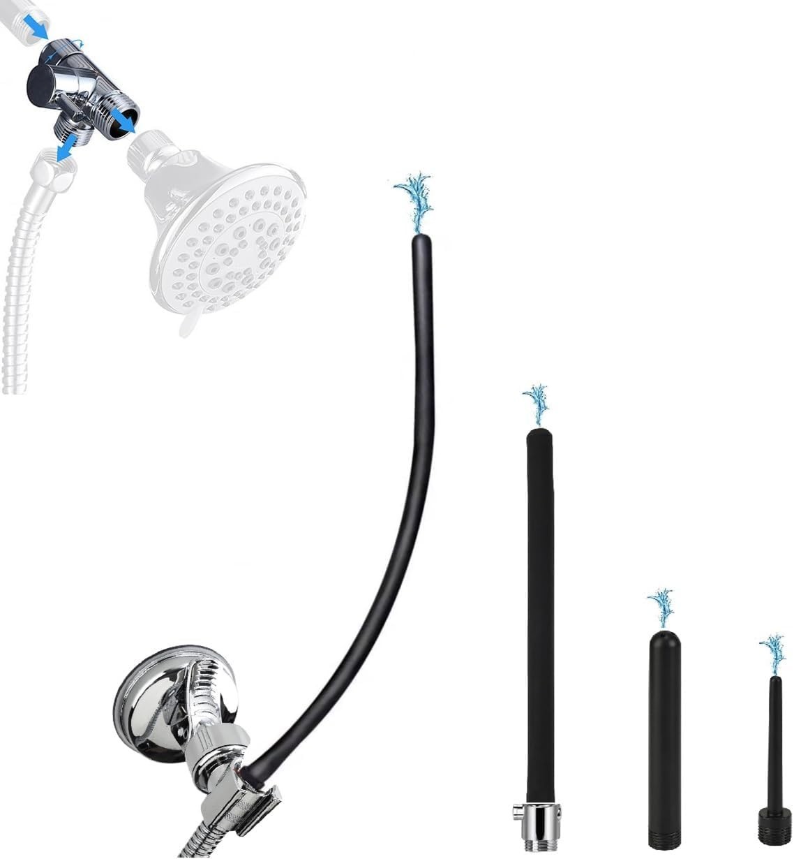 Shower Enema System with 79 Inch Hose, 3Way Diverter, Shower Douche for Men a…