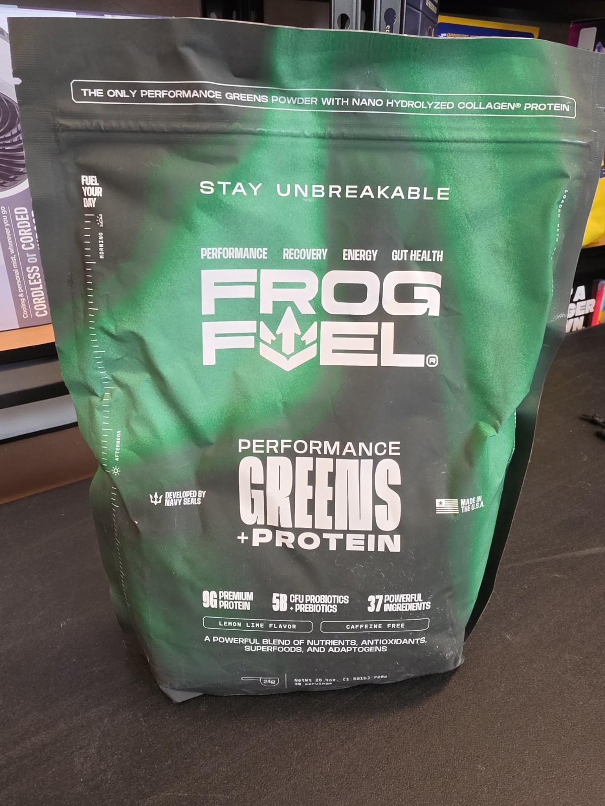 Protein Powder Greens 9G Nano Hydrolyzed Grass Fed Probiotics Frog Fuel EAAs