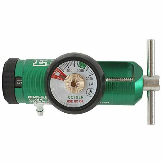 EVER READY 144110 OXYGEN REGULATOR CGA-870 GAUGE FLOW RATE WITH WRENCH